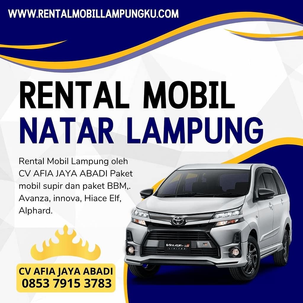 Rental Mobil Natar Lampung Selatan CV AFIA JAYA ABADI Rental mobil Natar Lampung