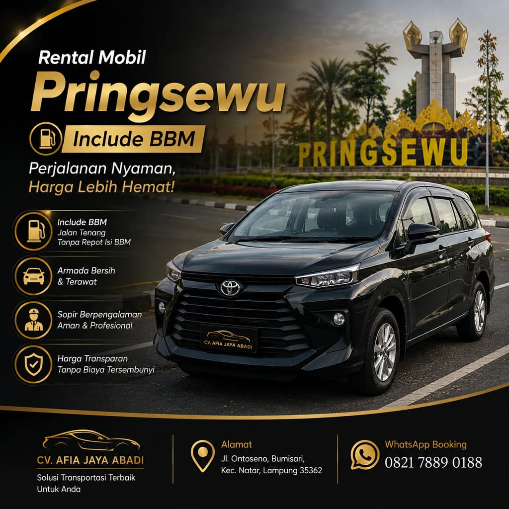 Rental Mobil Pringsewu Include BBM