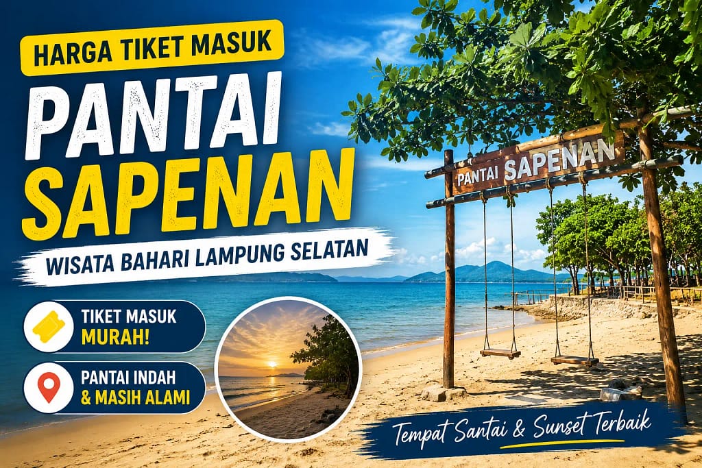 Harga Tiket Masuk Pantai Sapenan - Wisata Bahari Lampung Harga Tiket Masuk Pantai Sapenan Wisata Bahari Lampung 1024x683