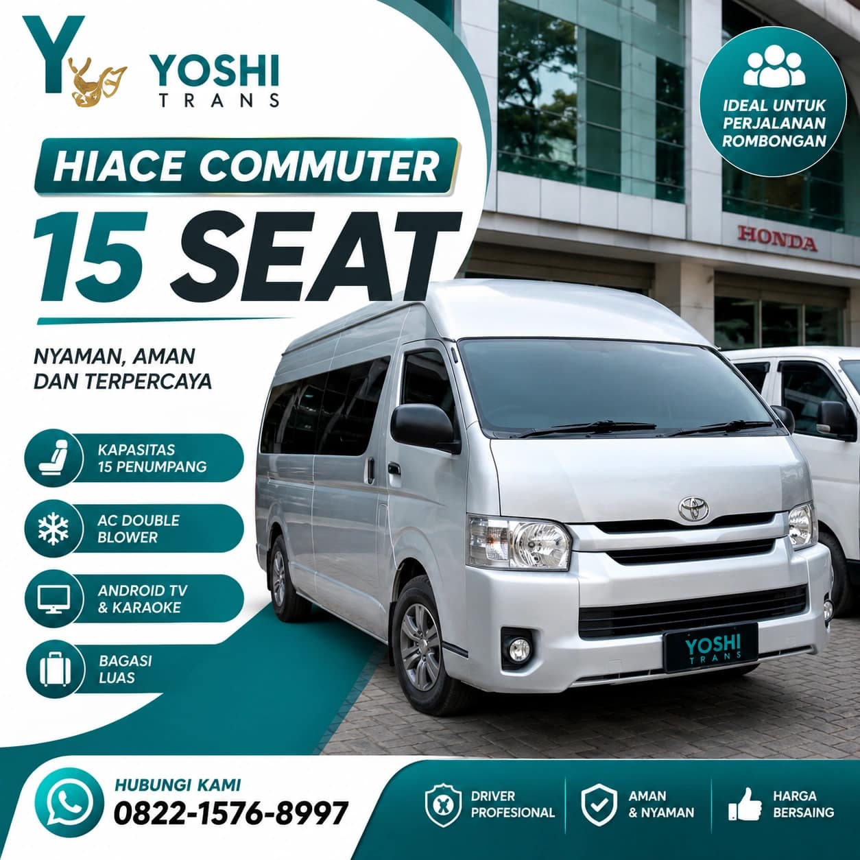 Sewa hiace commuter 15 seat