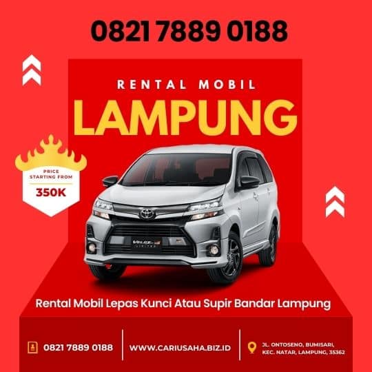 Jasa Rental Mobil Sukadana Lampung Timur