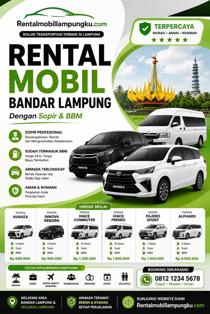 Jasa Rental Mobil Bandar Lampung Terbaru
