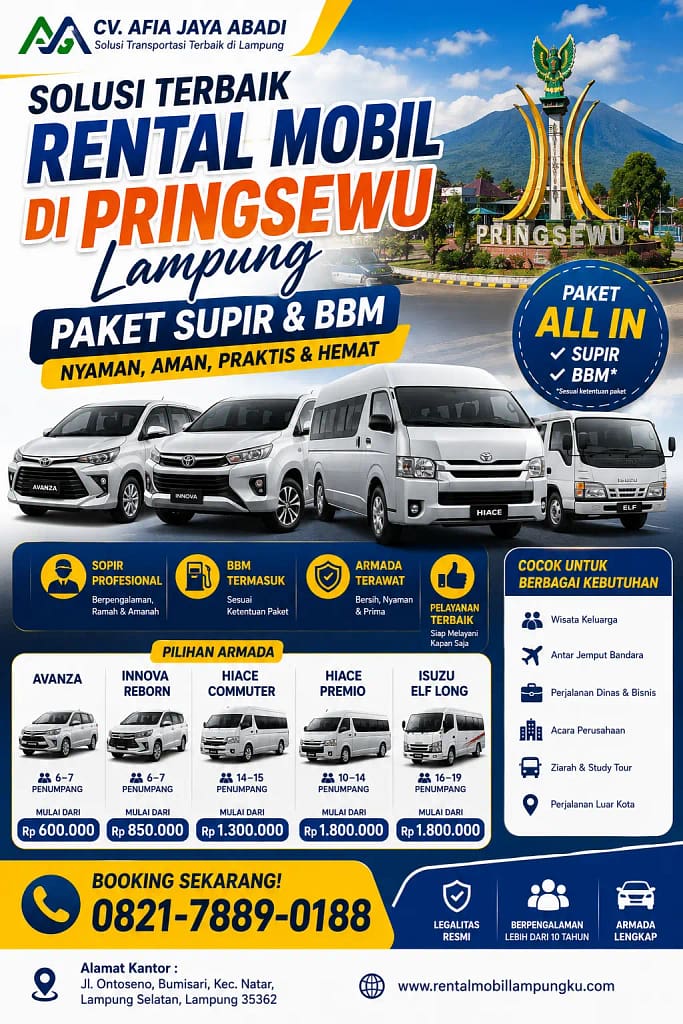 # Solusi Terbaik Rental Mobil Di Pringsewu Lampung Dengan Paket Supir & BBM