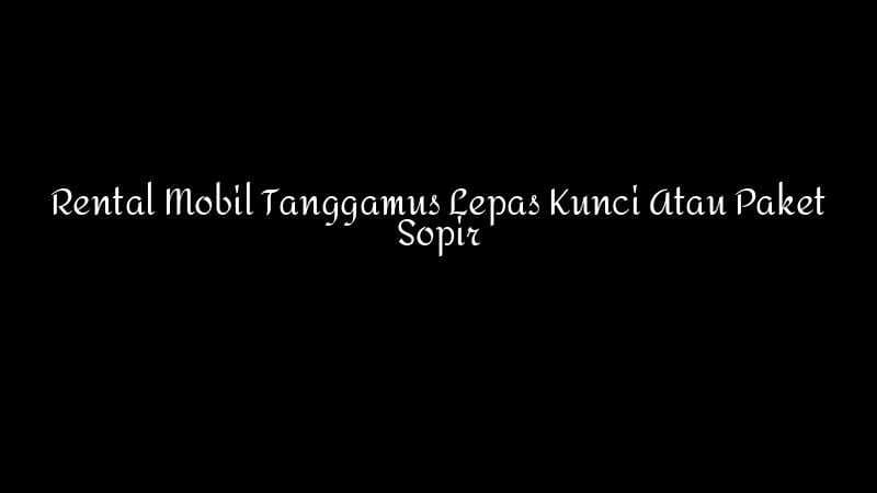 Rental Mobil Tanggamus Lepas Kunci Atau Paket Sopir 1783860342