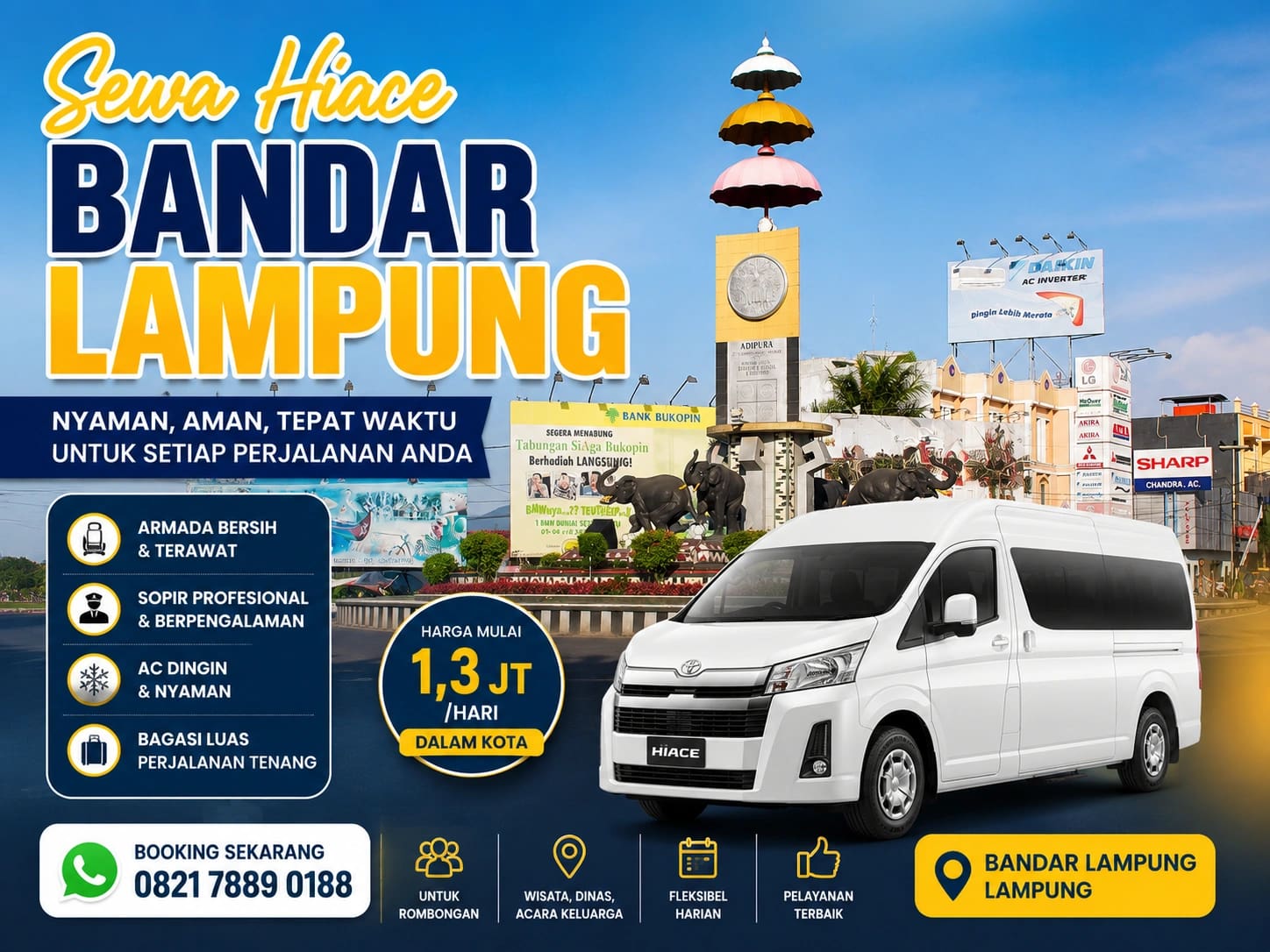 Sewa Mobil Hiace Bandar Lampung