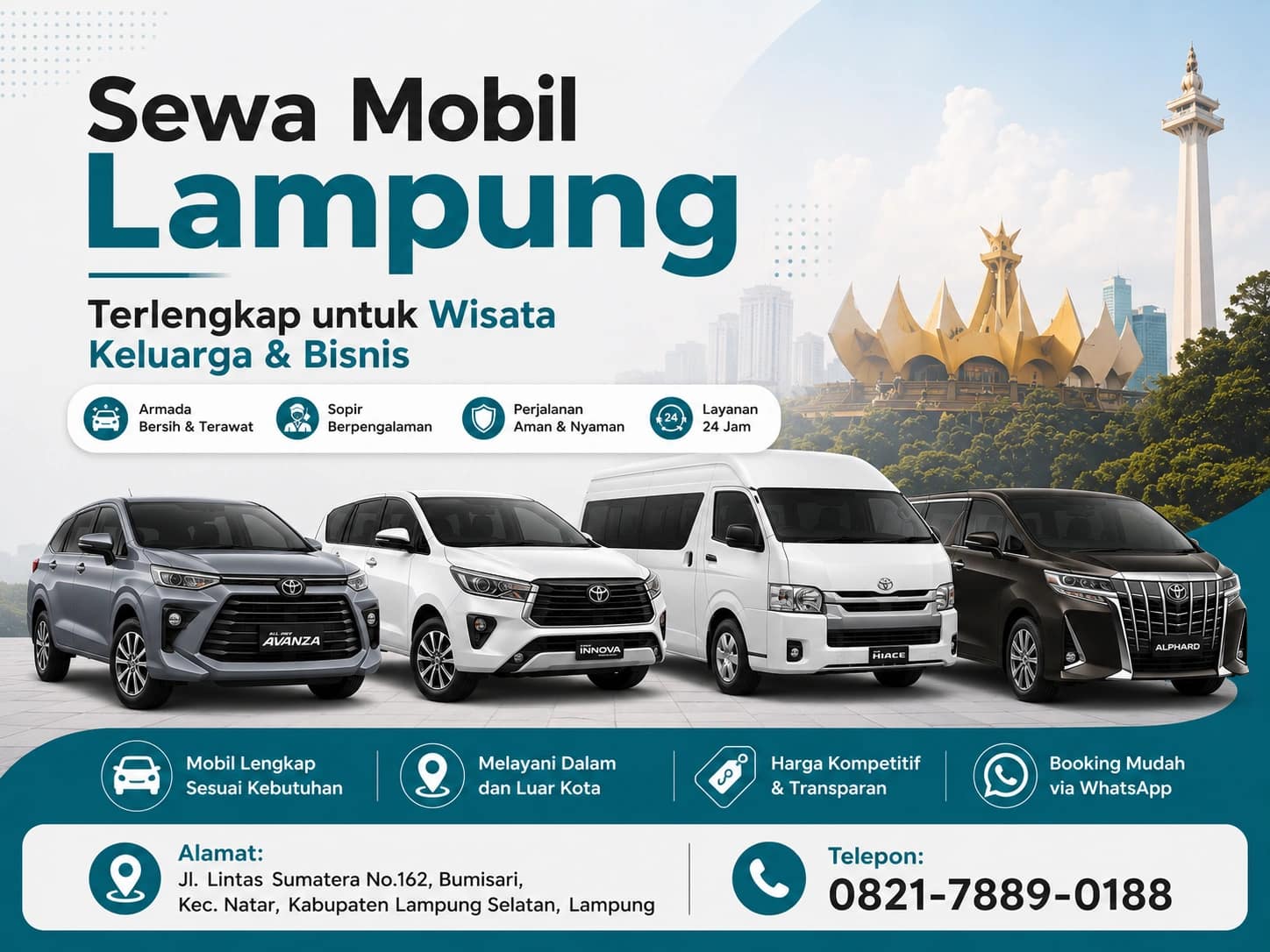 Sewa Mobil Hiace Bandar Lampung