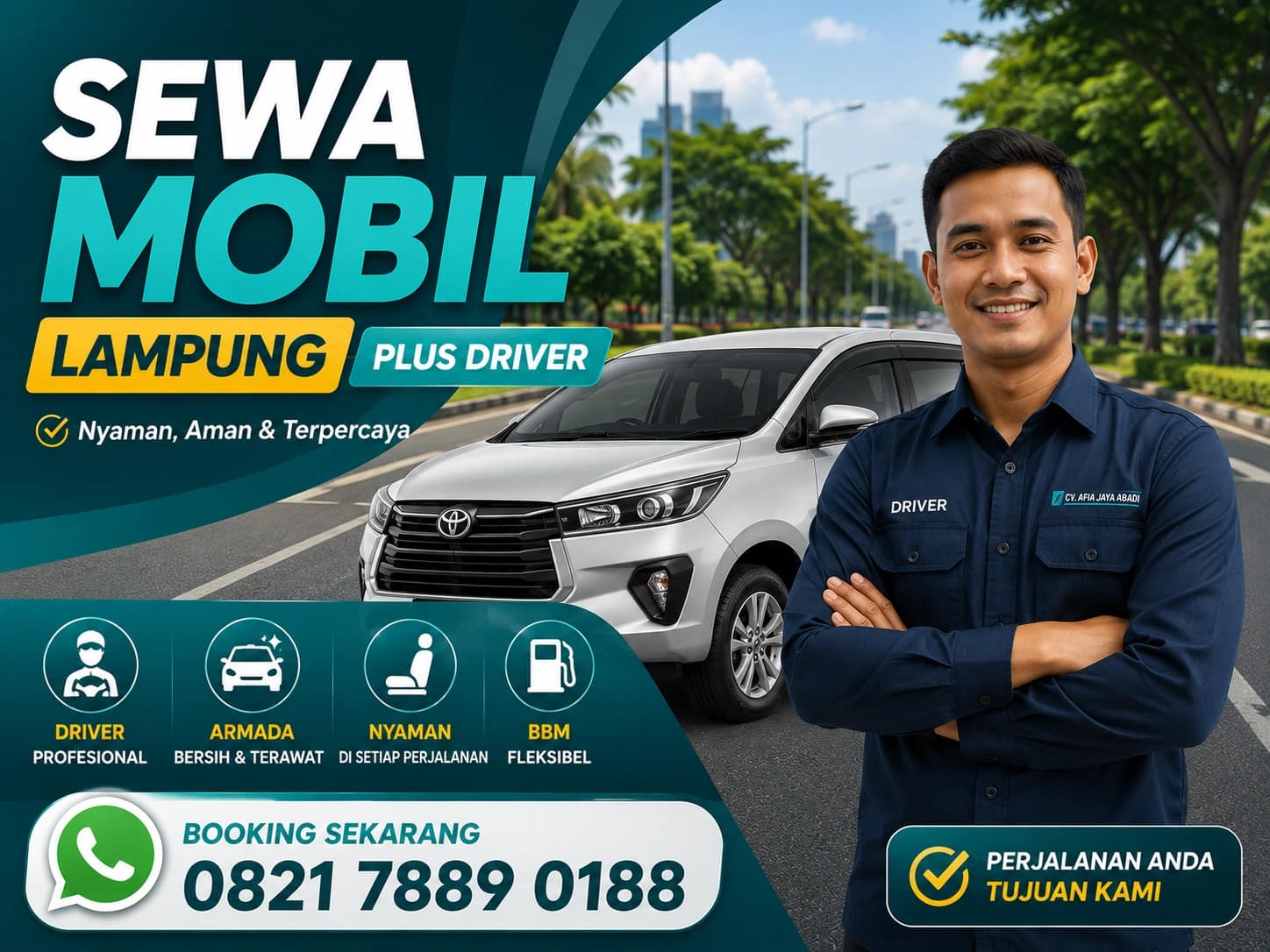 Sewa Mobil Lampung dengan Driver