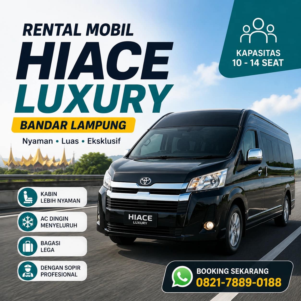 Rental Mobil Hiace Luxury Bandar Lampung